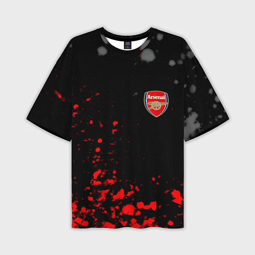 Мужская футболка оверсайз Arsenal spash / 3D-принт – фото 1