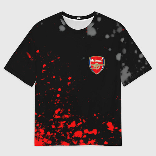 Мужская футболка оверсайз Arsenal spash / 3D-принт – фото 1