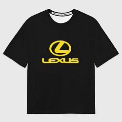 Футболка оверсайз мужская Lexus yellow logo, цвет: 3D-принт