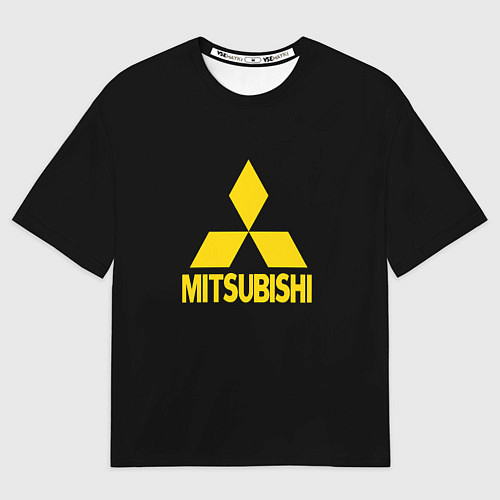 Мужская футболка оверсайз Mitsubishi logo yelow / 3D-принт – фото 1