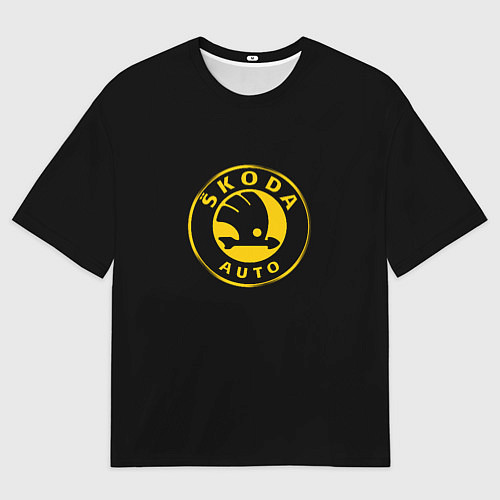 Мужская футболка оверсайз Skoda yellow / 3D-принт – фото 1