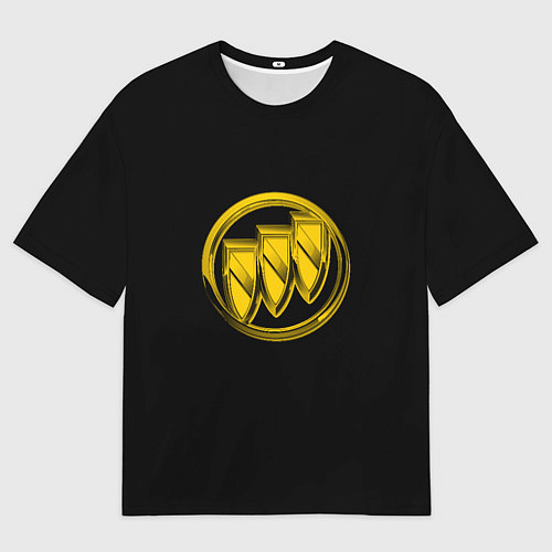 Мужская футболка оверсайз Buick logo yellow / 3D-принт – фото 1