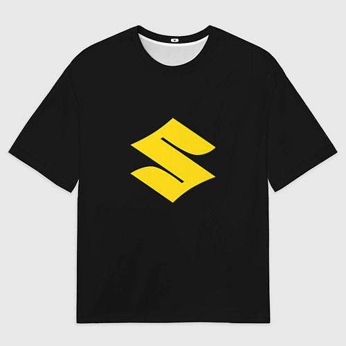 Мужская футболка оверсайз Suzuki logo yellow / 3D-принт – фото 1