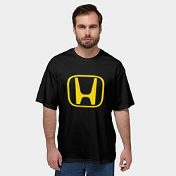 Футболка оверсайз мужская Honda yellow, цвет: 3D-принт — фото 2