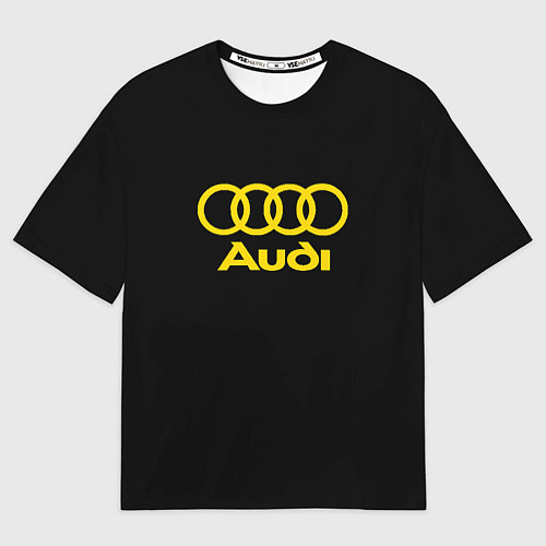 Мужская футболка оверсайз Audi logo yellow / 3D-принт – фото 1