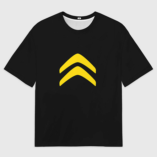Мужская футболка оверсайз Citroen logo yellow / 3D-принт – фото 1