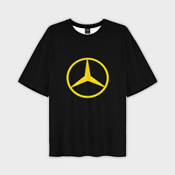 Мужская футболка оверсайз Mercedes logo yello