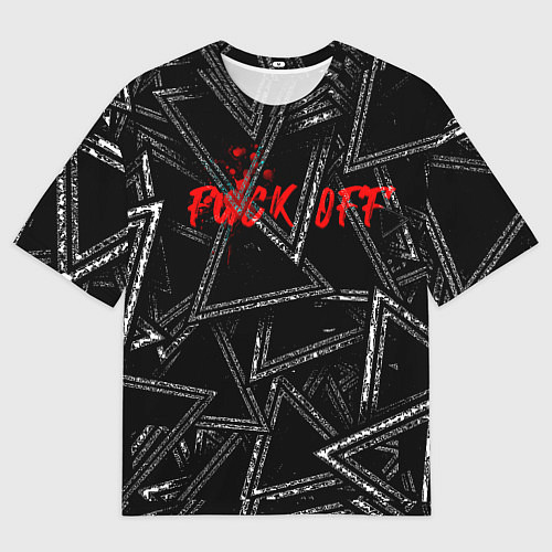 Мужская футболка оверсайз F*ck off / 3D-принт – фото 1