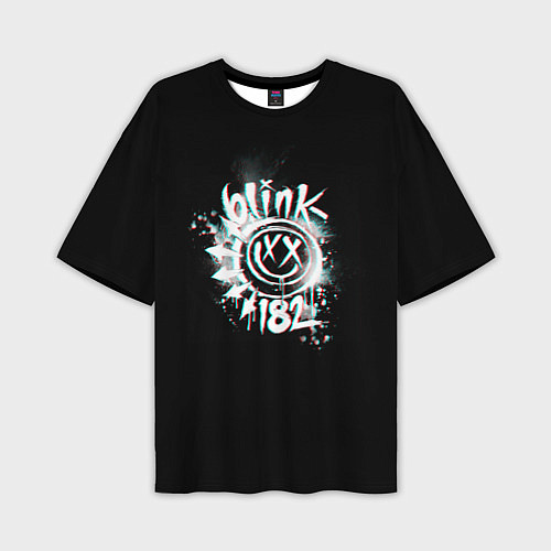 Мужская футболка оверсайз Blink-182 glitch / 3D-принт – фото 1
