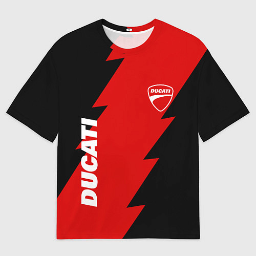 Мужская футболка оверсайз Ducati - logo / 3D-принт – фото 1