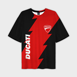 Футболка оверсайз мужская Ducati - logo, цвет: 3D-принт