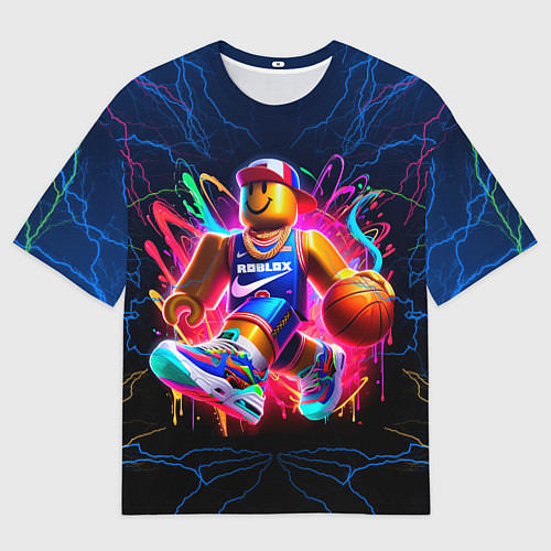 Мужская футболка оверсайз Roblox баскетболист / 3D-принт – фото 1