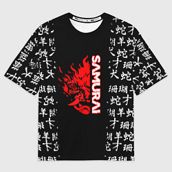Футболка оверсайз мужская Samurai japan steel, цвет: 3D-принт