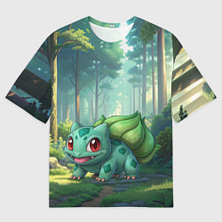 Футболка оверсайз мужская Bulbasaur pokemon, цвет: 3D-принт