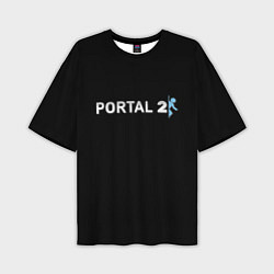 Футболка оверсайз мужская Portal 2 logo, цвет: 3D-принт