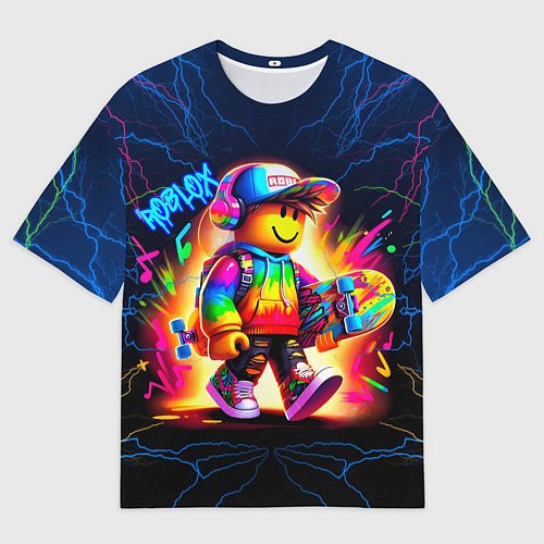 Мужская футболка оверсайз Roblox скейтер / 3D-принт – фото 1