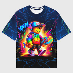 Мужская футболка оверсайз Roblox скейтер