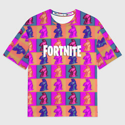 Футболка оверсайз мужская Fortnite logo pattern game, цвет: 3D-принт