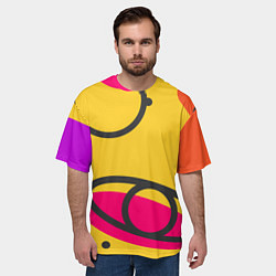 Футболка оверсайз мужская Геометрия и цвет, цвет: 3D-принт — фото 2