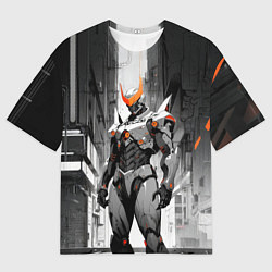 Футболка оверсайз мужская Боевой мощный робот, цвет: 3D-принт