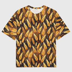 Футболка оверсайз мужская Золотой колос, цвет: 3D-принт