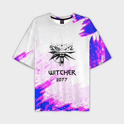 Футболка оверсайз мужская The Witcher colors neon, цвет: 3D-принт