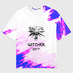 Мужская футболка оверсайз The Witcher colors neon
