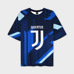 Футболка оверсайз мужская Juventus sport geometry steel, цвет: 3D-принт