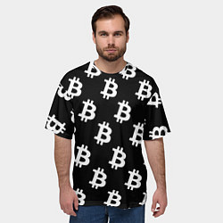 Футболка оверсайз мужская Биткоин блокчейн, цвет: 3D-принт — фото 2