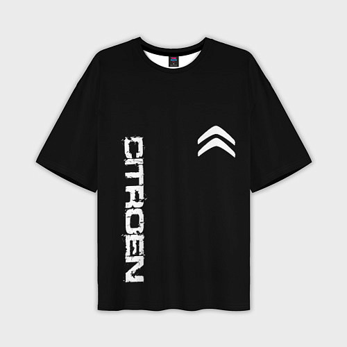 Мужская футболка оверсайз Citroen logo white / 3D-принт – фото 1