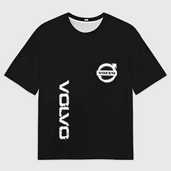 Футболка оверсайз мужская Volvo white logo auto steel, цвет: 3D-принт