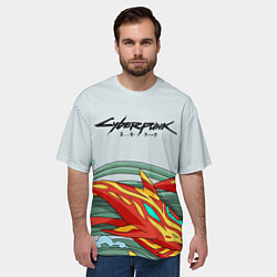 Футболка оверсайз мужская Cyberpunk steel csgo, цвет: 3D-принт — фото 2