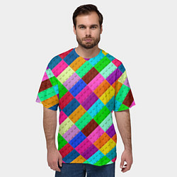 Футболка оверсайз мужская Блоки цветового конструктора, цвет: 3D-принт — фото 2