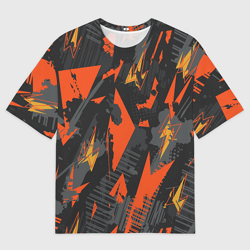 Мужская футболка оверсайз Яркий абстрактный узор для спорта / 3D-принт – фото 1