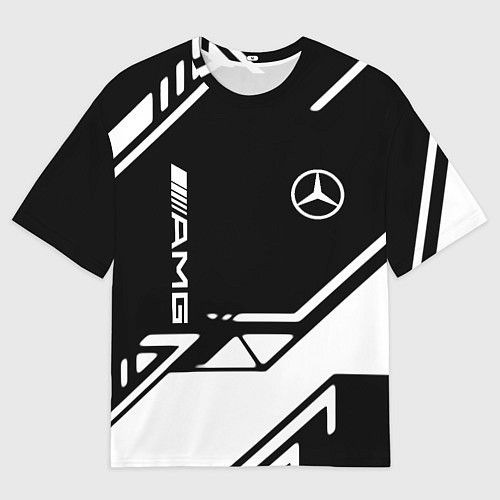 Мужская футболка оверсайз Mercedes bens geometry / 3D-принт – фото 1