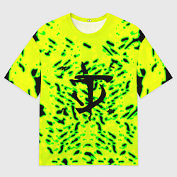 Футболка оверсайз мужская Doom кислотный стиль лого, цвет: 3D-принт