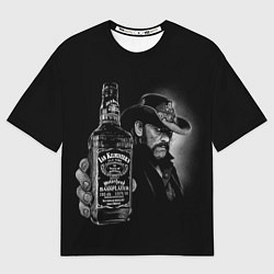 Футболка оверсайз мужская Motorhead - Ian Kilmister whiskey, цвет: 3D-принт