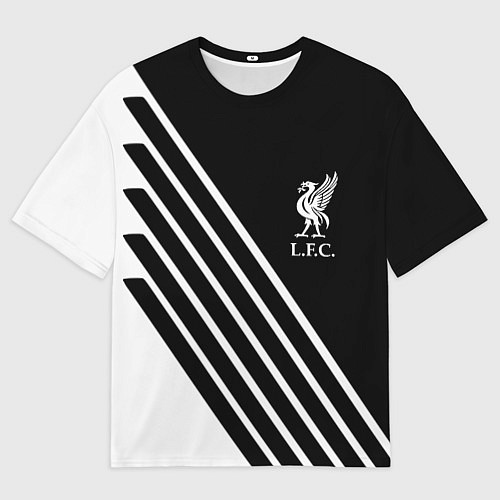 Мужская футболка оверсайз Liverpool sport fc geometry / 3D-принт – фото 1