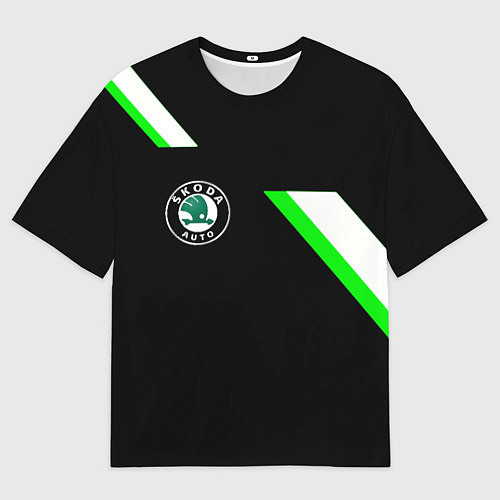 Мужская футболка оверсайз Skoda geometry / 3D-принт – фото 1