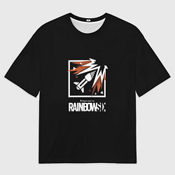 Мужская футболка оверсайз Rainbow six action game