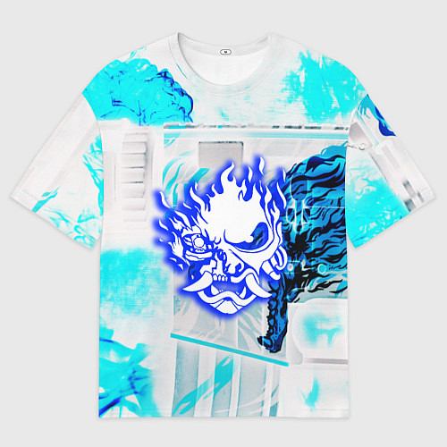 Мужская футболка оверсайз Samurai logo howl / 3D-принт – фото 1