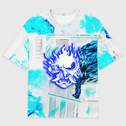 Мужская футболка оверсайз Samurai logo howl