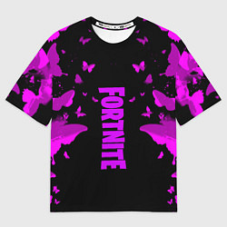 Футболка оверсайз мужская Fortnite buterfly neon, цвет: 3D-принт