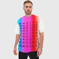 Футболка оверсайз мужская Imagine Dragons neon rock, цвет: 3D-принт — фото 2