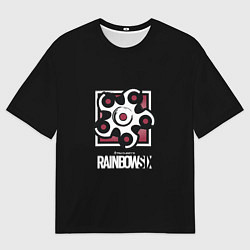 Мужская футболка оверсайз Радуга 6 шутер гейм