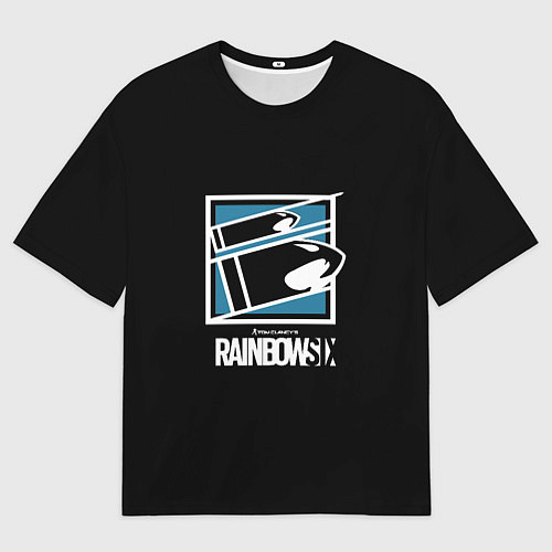 Мужская футболка оверсайз Том Кленси радуга / 3D-принт – фото 1