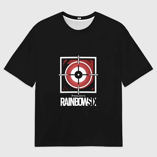 Мужская футболка оверсайз Юбисофт радуга 6 лого / 3D-принт – фото 1