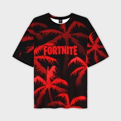 Футболка оверсайз мужская Fortnite tropic red, цвет: 3D-принт