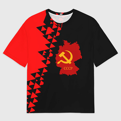 Мужская футболка оверсайз СССР геометрия прошлого / 3D-принт – фото 1