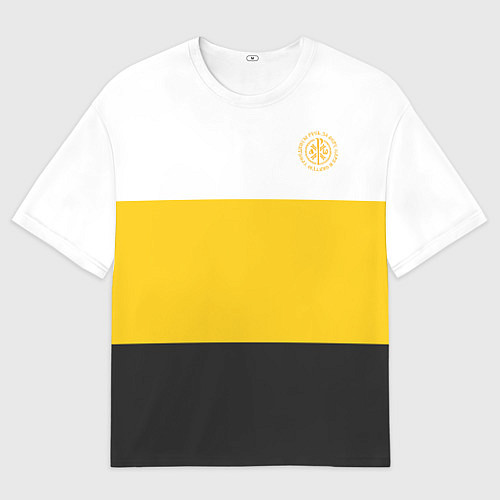 Мужская футболка оверсайз За веру царя и святую триединую Русь КЦК желтый / 3D-принт – фото 1